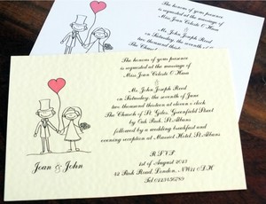 Handmade personalized wedding invitations