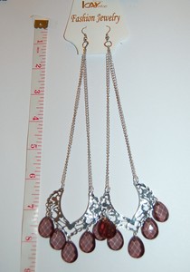 KAY-IMPORT-Fashion-Jewelry-EARRINGS-7-Teardrop-Crystal-SWAG-Silver ...