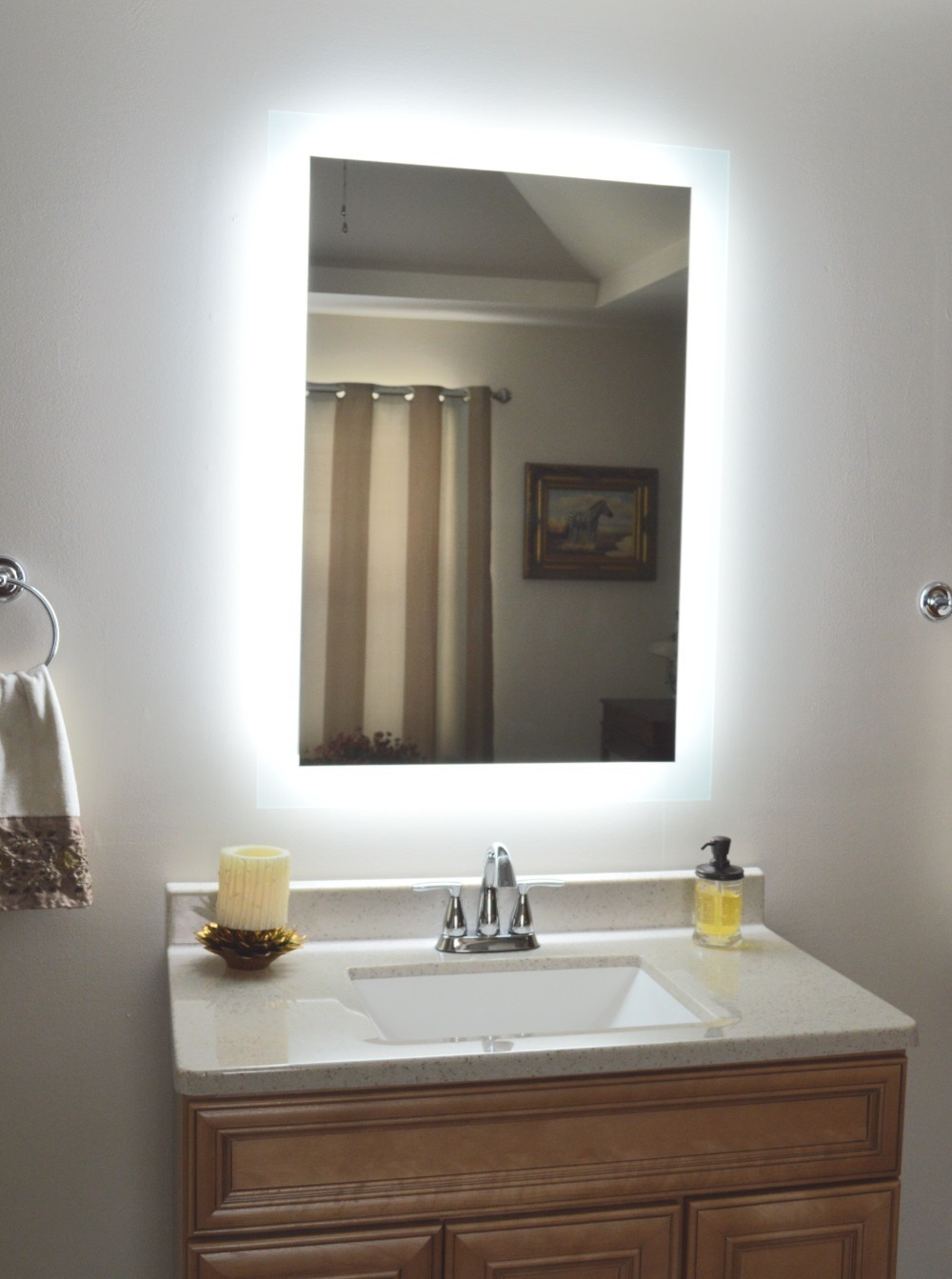 Lighted Vanity Mirror make up wall mounted LED bath