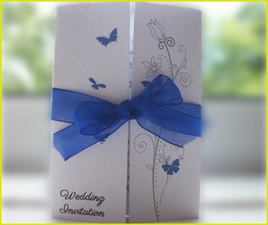 Butterfly gatefold wedding invitations