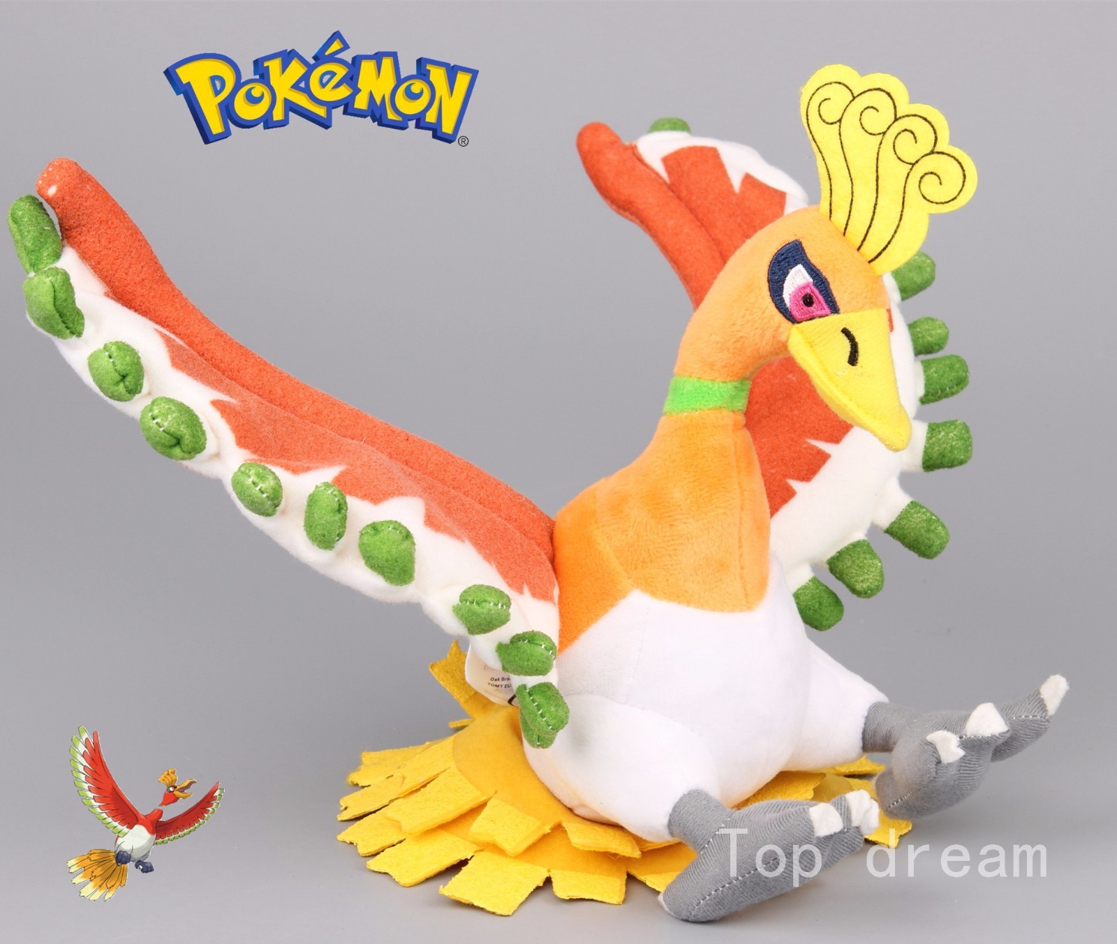 Pokemon Ho-Oh Houou Plush Toy Soft Stuffed Animal Doll 9'' Teddy Kids Gift hmud | eBay