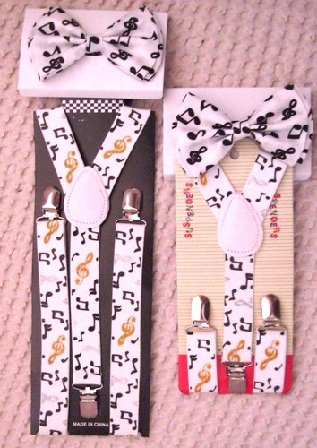 Father-Son-Black-Gold-Musical-Notes-Adjustable-Bow-Tie-Suspenders-Combo