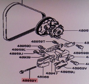 Nissan micra power steering belt adjustment #2