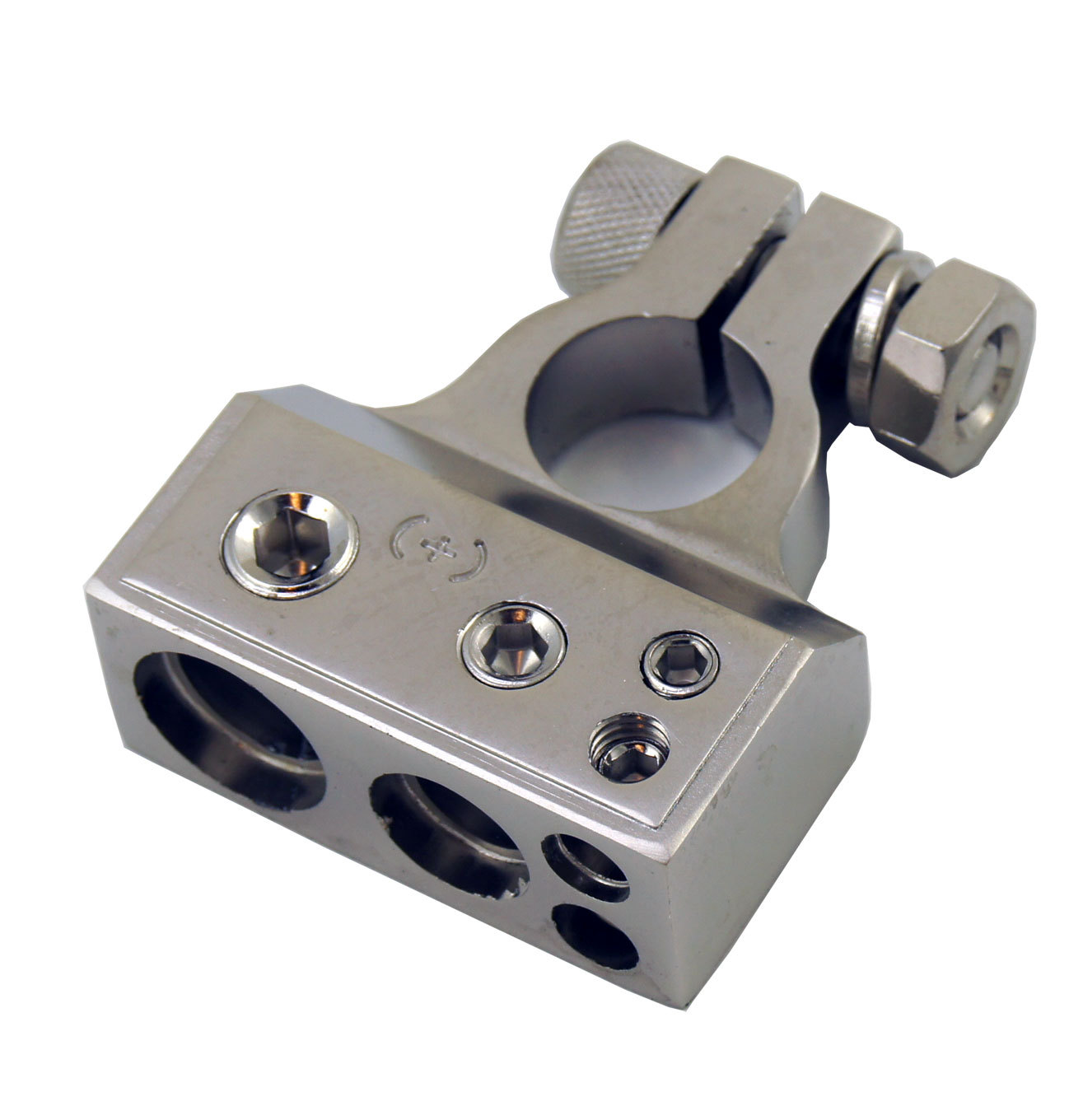 1/0 4 8 awg Gauge ga Nickel HEAVY DUTY BATTERY Terminal Positive