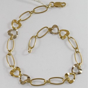 18K-750-MULTITONE-GOLD-BRACELET-WHITE-AND-YELLOW-GOLD-HEARTS-MADE-IN ...