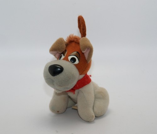 Vintage Disney Oliver And Company Dodger Plush Dog Puppy Christmas Ornament