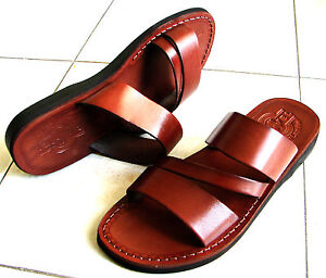 Details about Mens Leather Sandals Greek Style Flip Flops size 10,544 ...