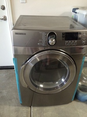 Front load, Silver Samsung 7.5 cu. ft. ...