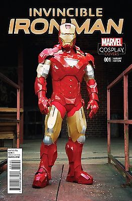 INVINCIBLE IRON MAN #1 1:15 COSPLAY VARIANT COVER MARVEL COMICS! NM OR