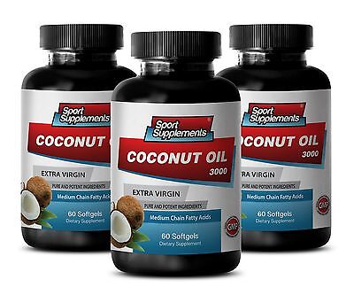Organic Coconut Oil - Coconut Oil 3000 - Supreme Fat Burner - Best Supplement (Best Coconut Oil Supplements)
