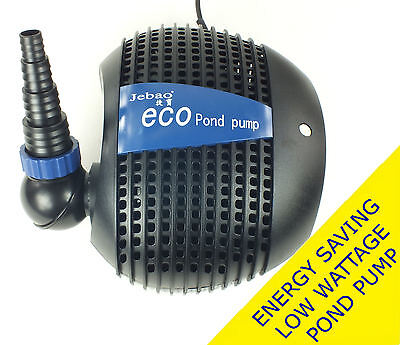 Jebao Submersible Eco Fish Pond Pump for Waterfall & Filter - Low Wattage Motor