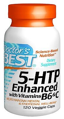5HTP Enhanced with Vitamins B6 and C, 120 veggie caps, Doctor's