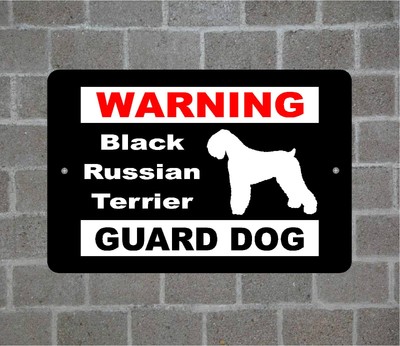 Black Russian Terrier warning GUARD DOG breed ...