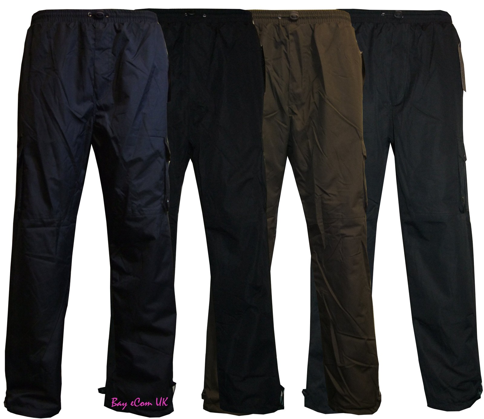 Mens Elasticated Fleece Lined Thermal CargoCombat Trousers Pants Fishing Hunting | eBay