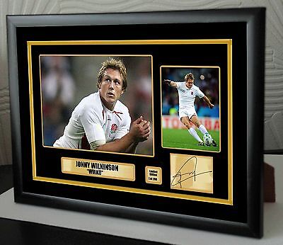 Jonny Wilkinson Rugby Union Framed Canvas Tribute Print Signed "Great Gift"