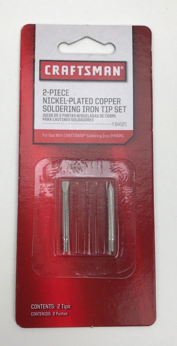 UPC 648846004990 product image for Craftsman Nickel-plated Copper Soldering Iron Tip Set - 2 Piece - 54021 - | upcitemdb.com