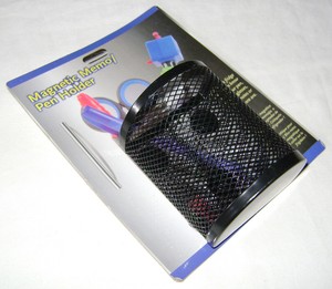 magnetic pen pot fridge caddy memo ubl mesh pencil stick holder