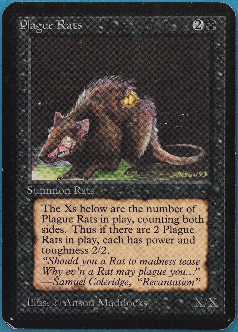 Plague Rats Alpha PLD Black Common MAGIC GATHERING CARD (ID# 455354) ABUGames