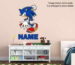Personalized Sonic the Hedgehog Wall Decal (Removable and Replaceable)