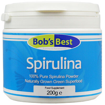Bob's Best 200g Spirulina, Chlorella, Barley Grass, Wheatgrass or (Best Barley Grass Powder)