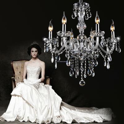 Chandelier Ceiling Light Modern Romantic Candle Crystal ...
