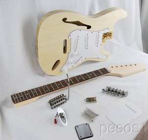 Details about SEMI-HOLLOW STRAT ELECTRIC GUITAR LUTHIER BUILDER KIT
