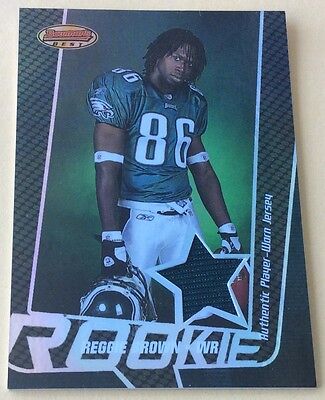 2005 Topps Bowmans Best Football Reggie Brown Jersey Patch Trading Card