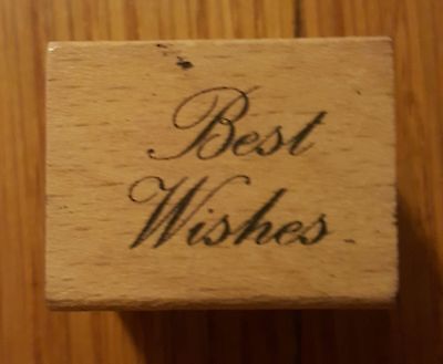 Best Wishes Sentiments Word Writing Wooden Rubber Stamp Phrase Get Well