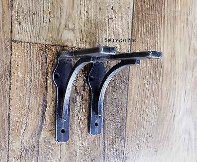 A Pair Of Small Industrial Vintage Design Cast Iron Shelf Brackets New Design