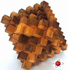 Details about RELATIVITY - Wood Puzzle Brain Teaser Death Star Pagoda 