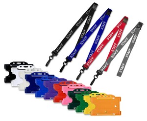 Printed Staff Id Neck Lanyards & Id Card Badge Holder Free ...