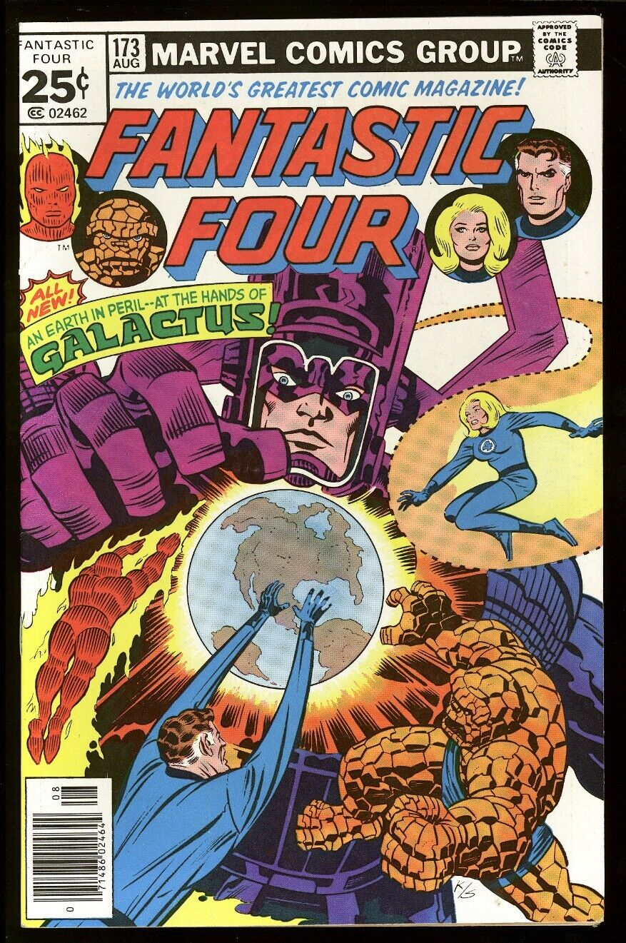 Fantastic Four #173 Marvel 1976 (VF) Jack Kirby Cover! Galactus! L@@K!