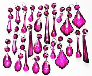 drops PURPLE WEDDING LIGHT DROPLETS VINTAGE DROPS vintage GLASS  CRYSTALS  chandelier CHANDELIER