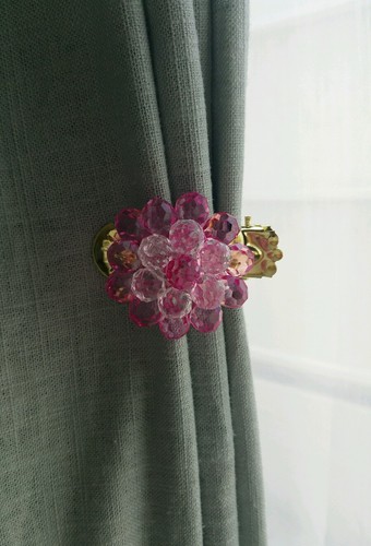 Curtains Ideas anthropologie curtain tie backs : White Gold Anthropologie Decor Crystal Floral Curtain Tie Back ...