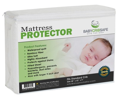 Best Waterproof Crib Mattress Protector Pad Hypoallergnic Fitted Qulted Sheet...