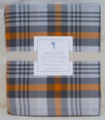 POTTERY BARN KIDS Kingston Plaid FULL/QUEEN Duvet ...