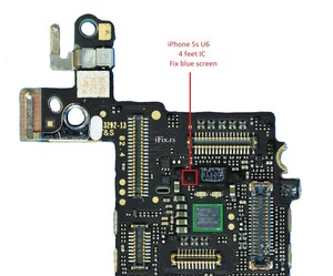 motherboard iphone X how fix to Screen Blue 14 Chip U6 for Fix 5S iPhone Error IC