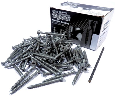 100 pcs ITW Spit Tapcon 5x57mm Stainless Steel Concrete Anchor Screw Csk 3419907