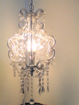 Beautiful Small Crystal Chandelier Hanging Swag Lamp 20