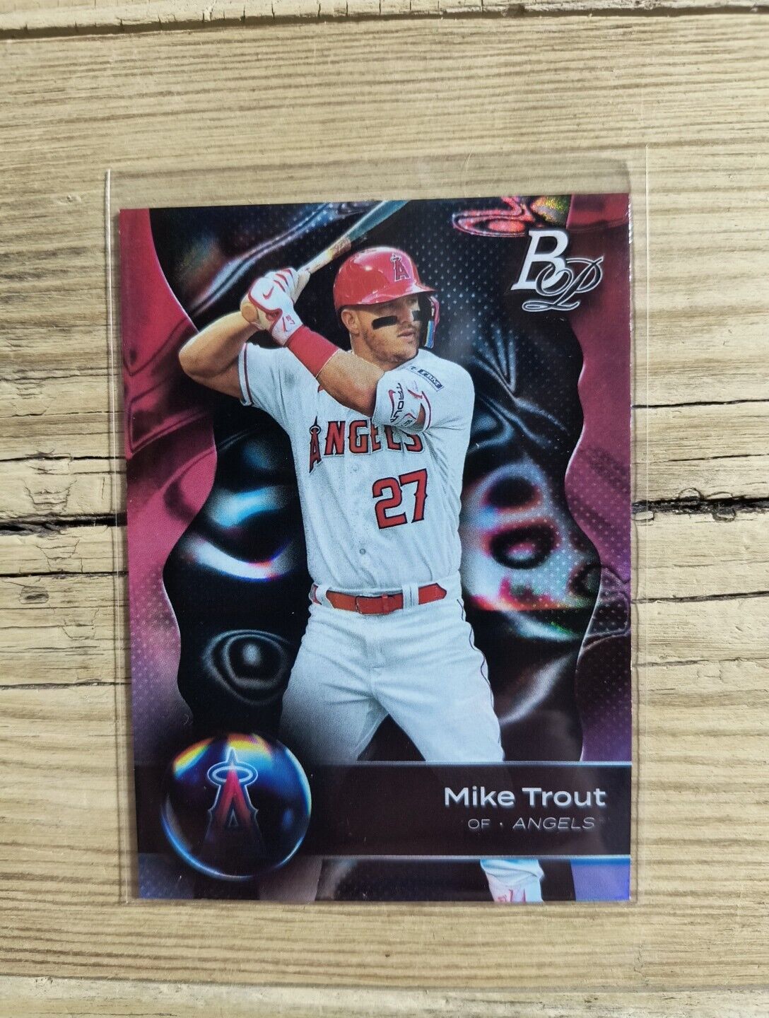2023 Topps Bowman Platinum Baseball Mike Trout Ice Foil #100 Angels Card