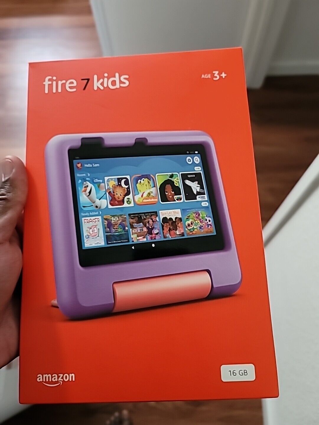 Amazon Fire 7 Kids tablet, ages 3-7.  7" kids tablet on Amazon - 2022 Purple