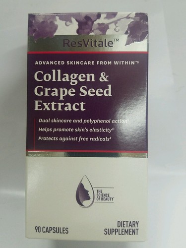 UPC 858830002127 product image for Resvitale - Collagen & Grape Seed Extract - 90 Vegetarian Caps Expire 10/2016 | upcitemdb.com