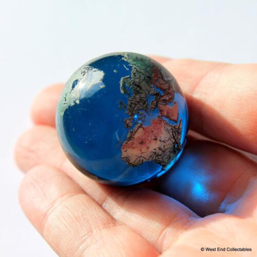 Giant 35mm Planet Earth Globe Marble - Detailed Glass World Space Orrery Orb