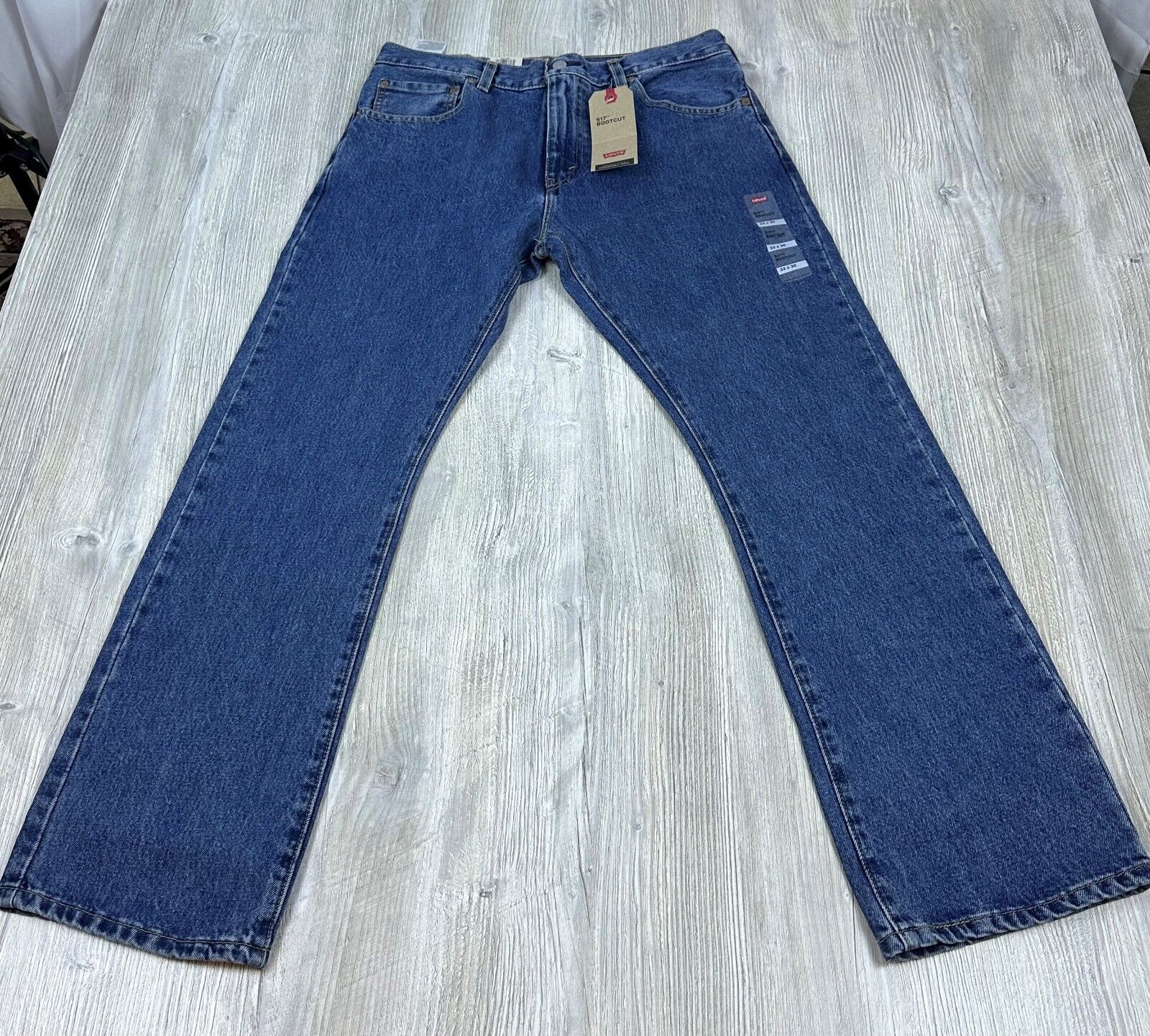 Levis 517 Jeans Mens 33x30 Blue Indigo Denim Cotton Boot Cut Leg 5 Pocket NWT