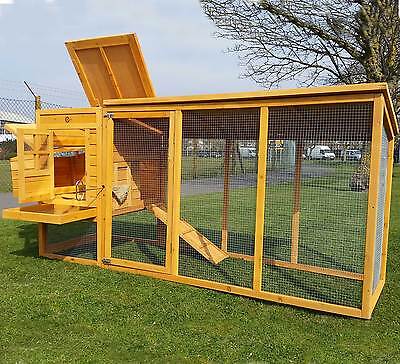 CHICKEN COOP RUN HEN HOUSE POULTRY ARK HOME NEST BOX COUP COOPS