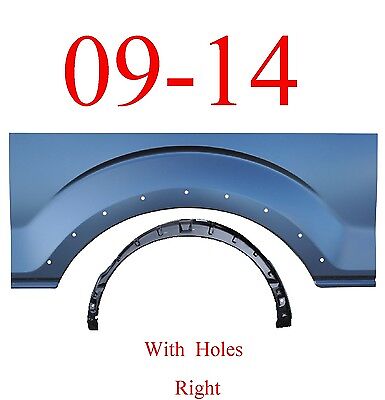With Holes 09 14 F150 2Pc Right Arch & Inner Arch Panel, Ford Truck, Super Crew
