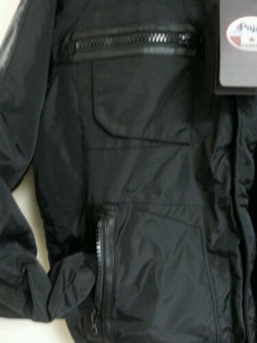 PAJAR Pre-owned Aleno Men's Black Down Hooded Fur Trim Short Bomber Jacket Size L