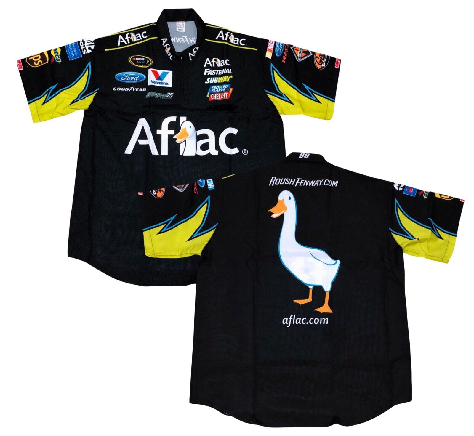 XL New NASCAR Pit Crew Shirt Carl Edwards Roush-Fenway Ford AFLAC #99 Duck Wings