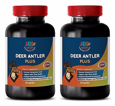 Best Age Male Sexual Pills - Deer Antler Plus 550mg - Ginseng Extract (Best Deer Antler Extract)