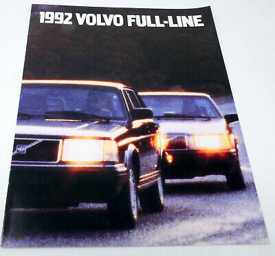 1992 Volvo Full Line Up 960 940 240 740 WagoSales Brochure 8 1/2" x 11" 8 Pages